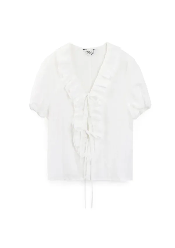 Mused Ruffle Blouse - White