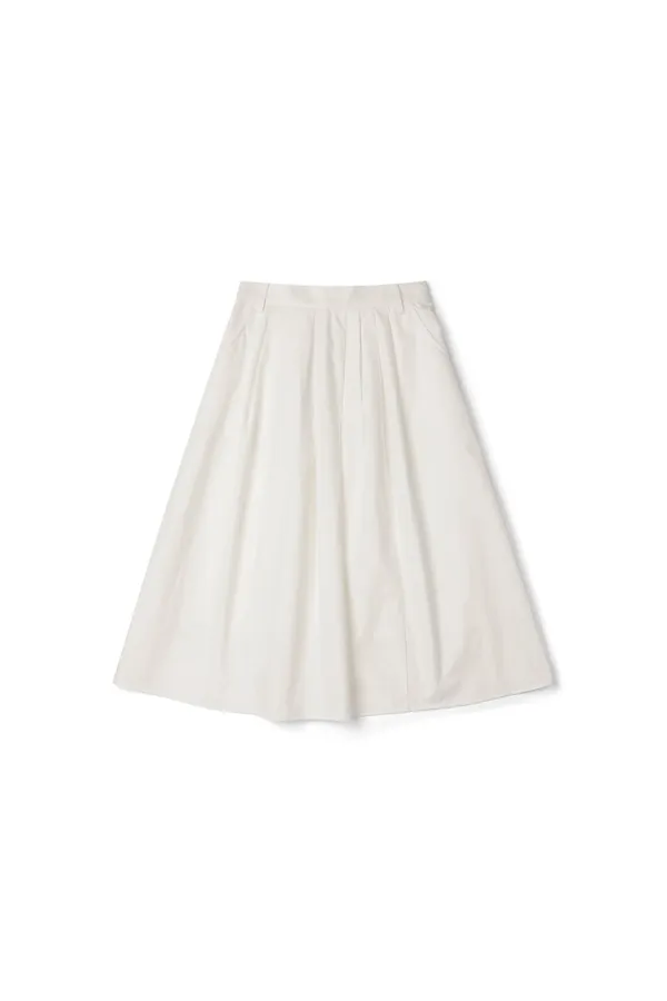 Rustic long skirt_ivory