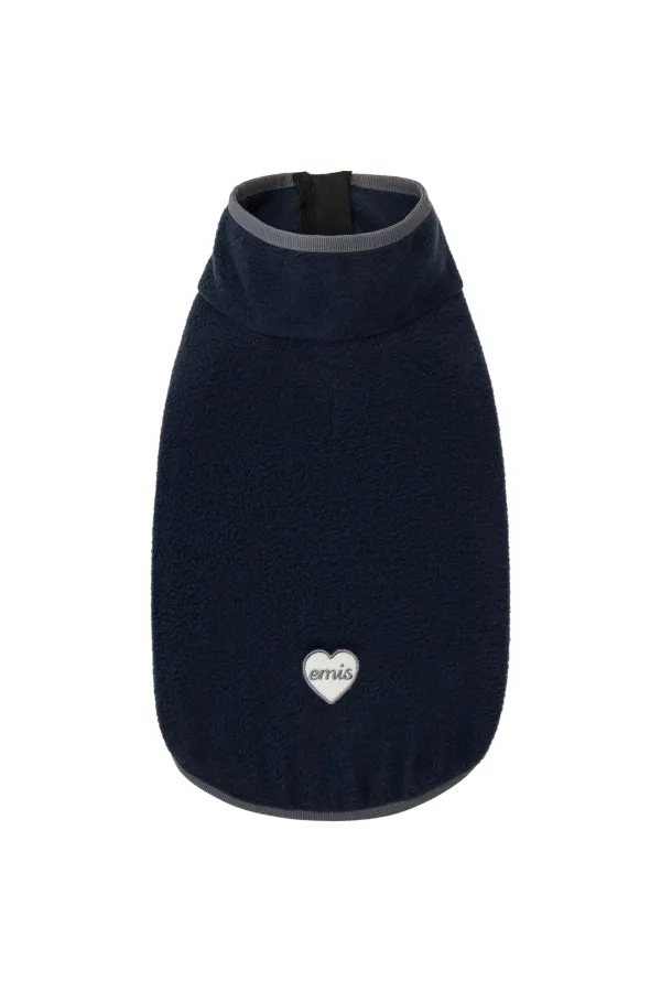(PET) HEART WAPPEN ZIP UP FLEECE-NAVY