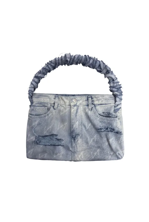 (REMIX)  Logo Pattern Denim Pants BAG