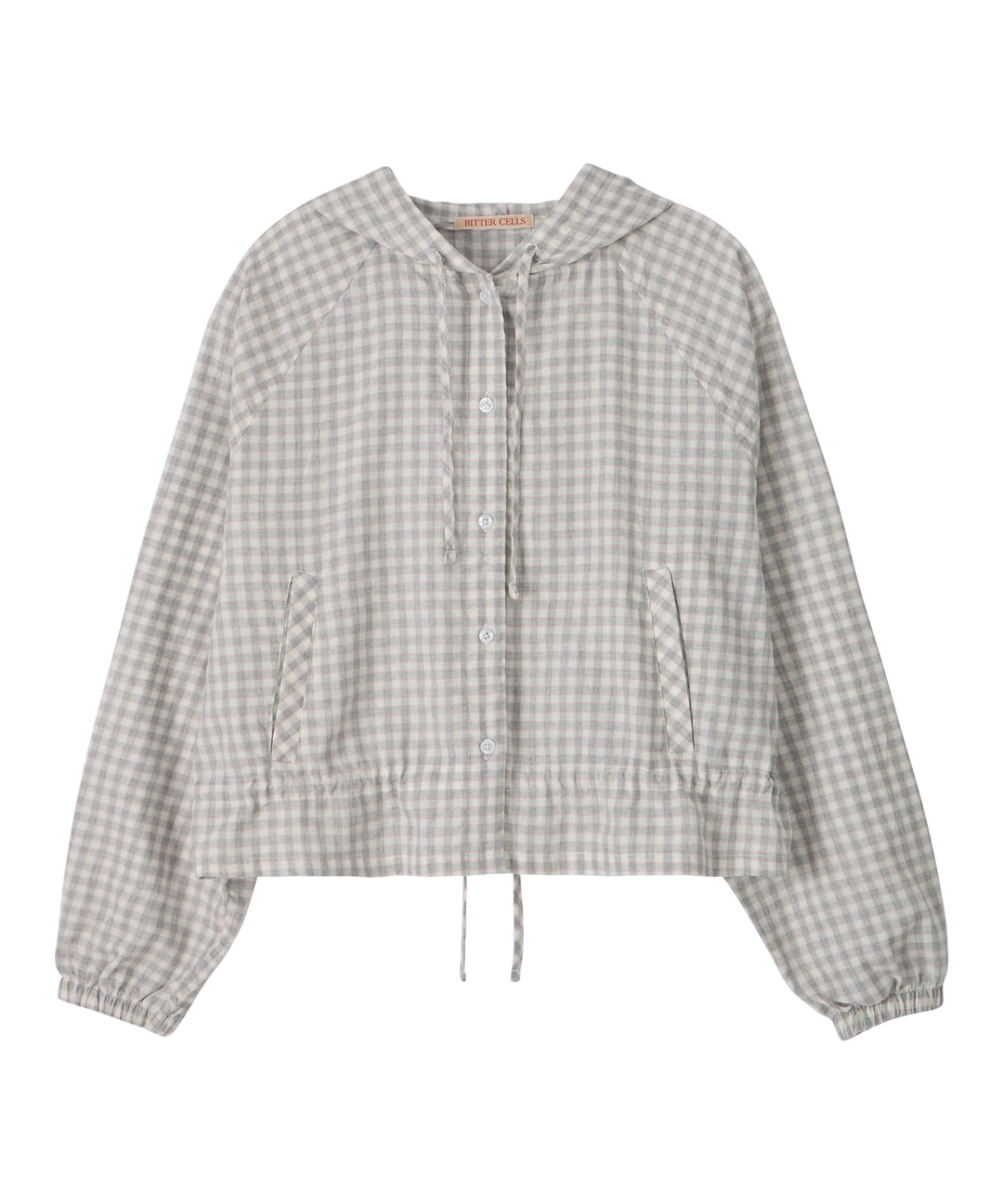 비터셀즈 Cindy Hoodie Crop Shirt Jacket-Grey 상품 이미지 1
