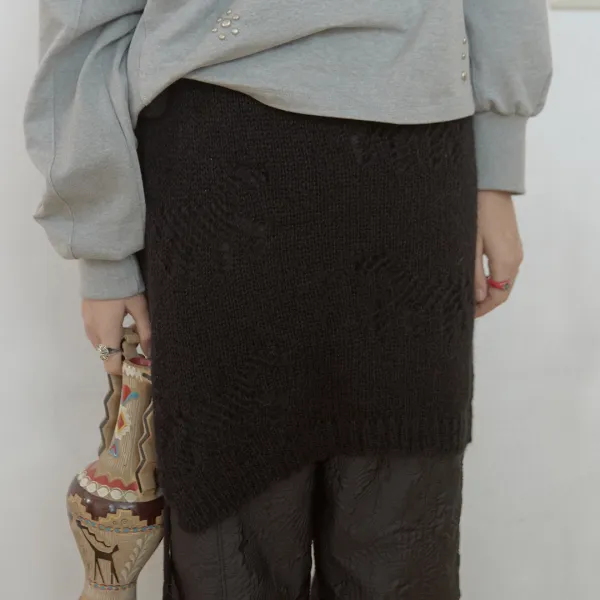 epona layered skirt-black