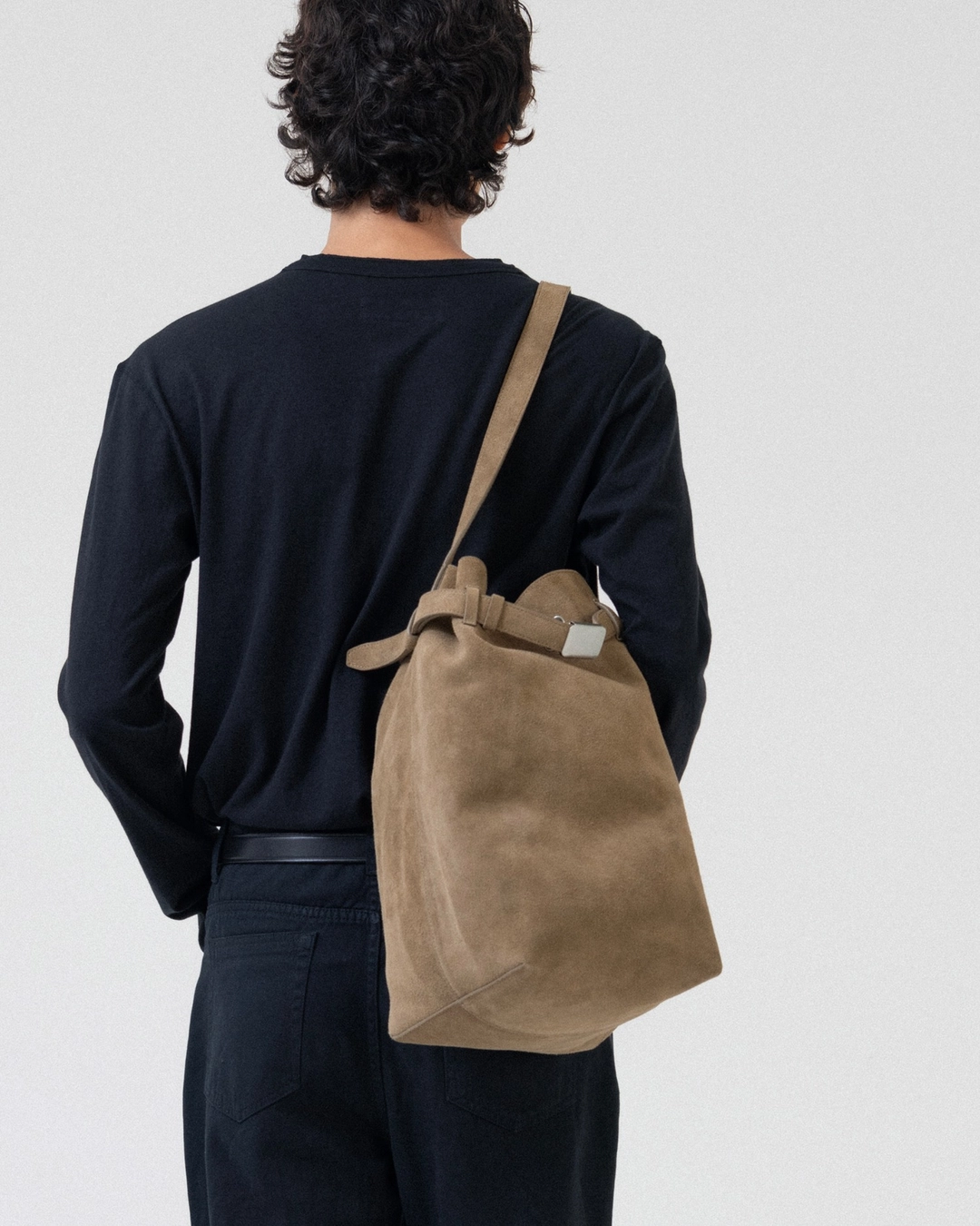 브라운야드 Suede Bucket Large Bag, Brown 상품 이미지 2