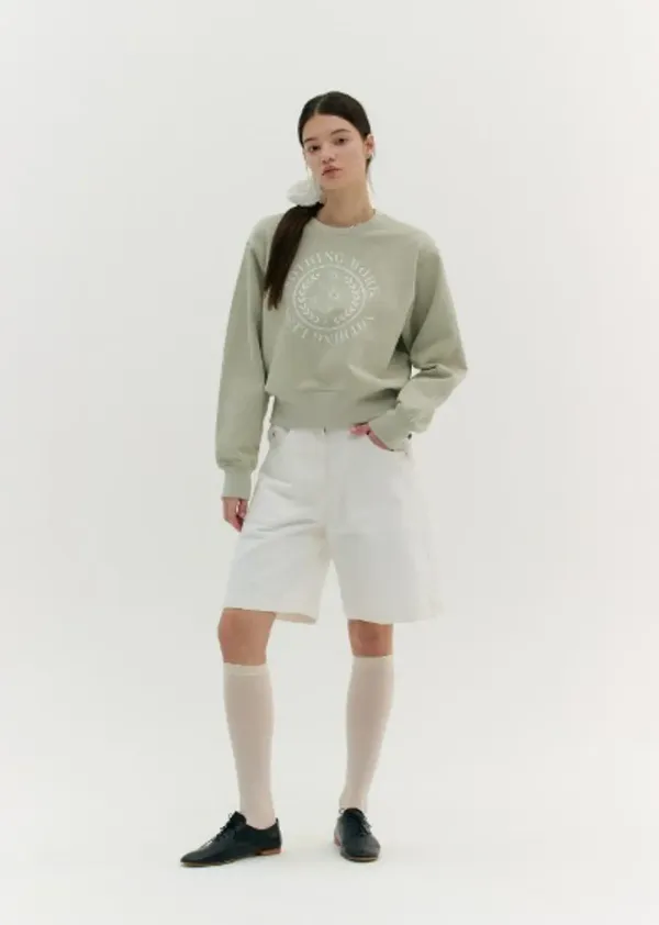DENIM BERMUDA PANTS (off white)