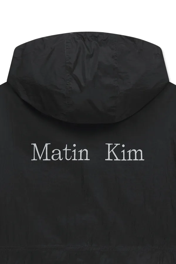 BACK LOGO HOODY WINDBREAKER FOR WOMEN IN DARK BROWN