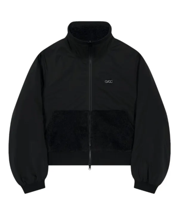Reversible Fleece Bomber Jacket / Black