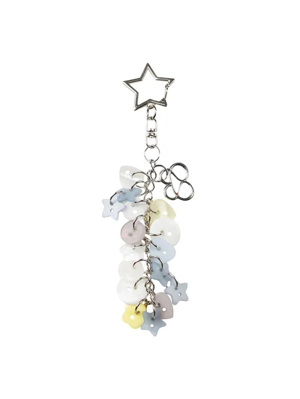 BUTTON MIXED KEYRING [MULTI]