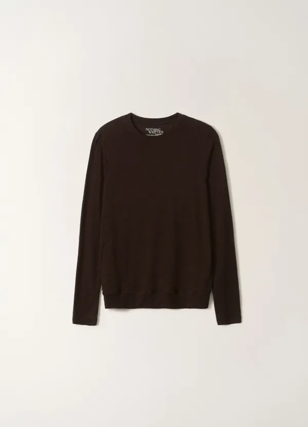 2ND / Aima wool t-shirt (Dark brown)