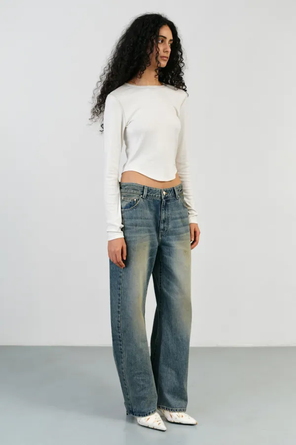 ROUND HEM LINE TEE - IVORY