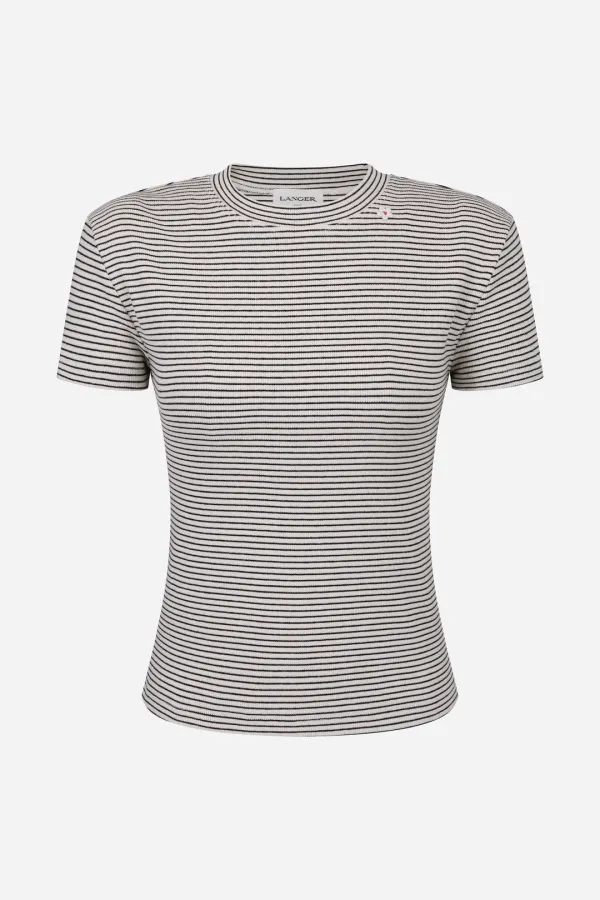 25SS petite mini flower stripe t-shirt