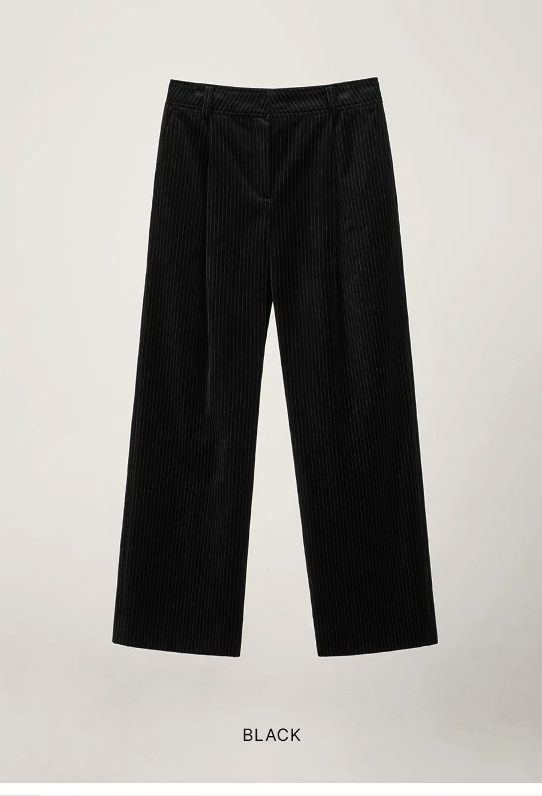 오버듀플레어 [EXCLUSIVE]STRIPE VELVET WIDE PANTS_BLACK 상품 이미지 3