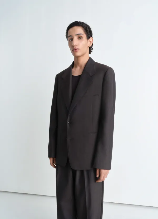 TAILORED SINGLE BREASTED JACKET IN POLYWOOL