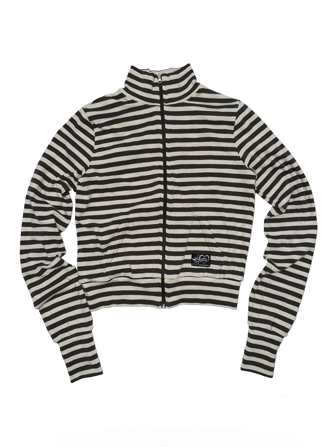 스컬프터 Classic Striped Jersey Zip-Up Charcoal 상품 이미지 3