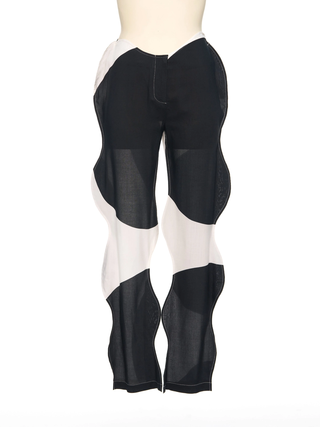 푸쉬버튼 SS26 WHITE DOT WAVY PANTS 상품 이미지 1