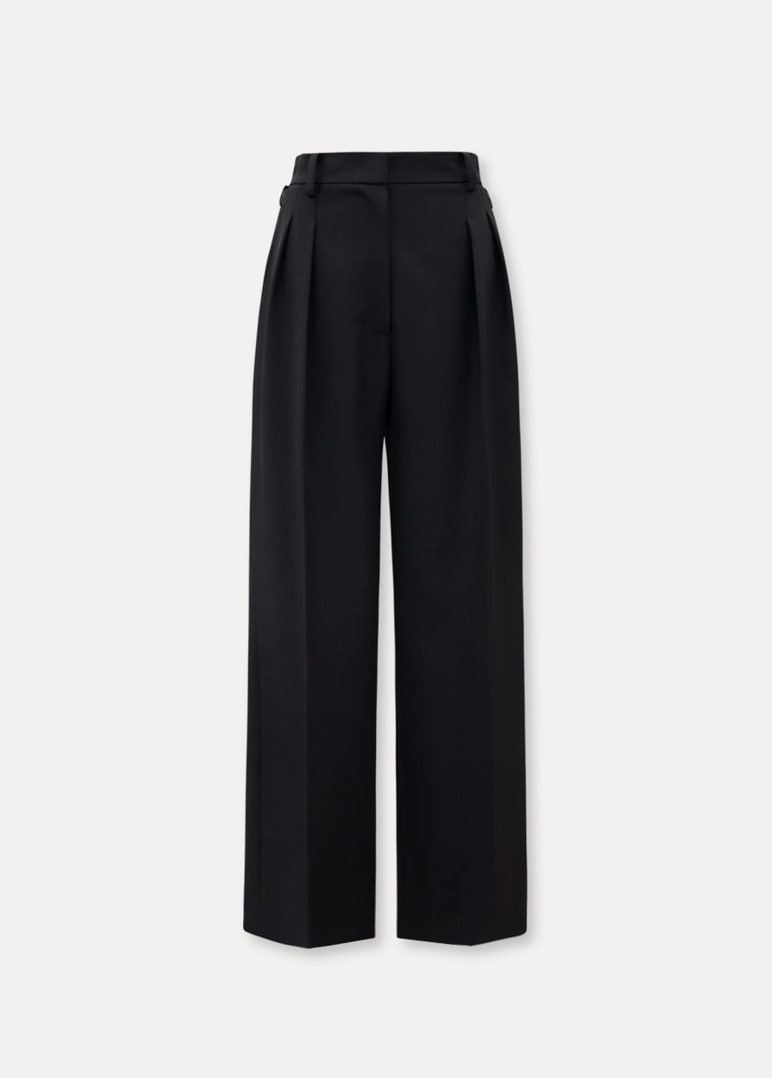 칙스라벨 CHIXLABEL H 누아 사이드 벨트 핀턱 팬츠 - Black 상품 이미지 2