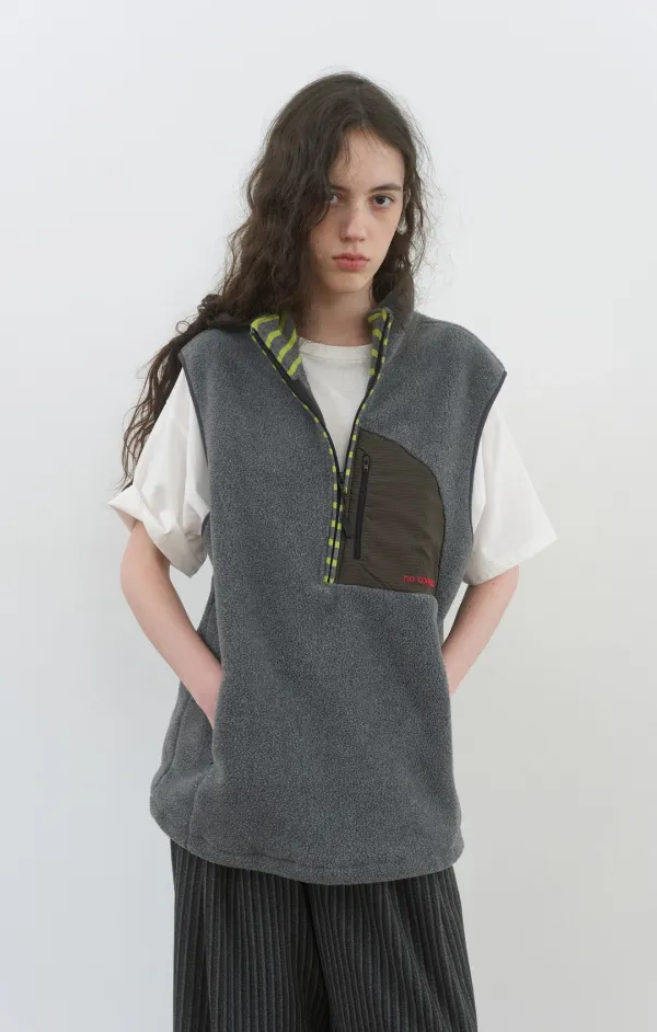 439. Fleece Vest_Grey