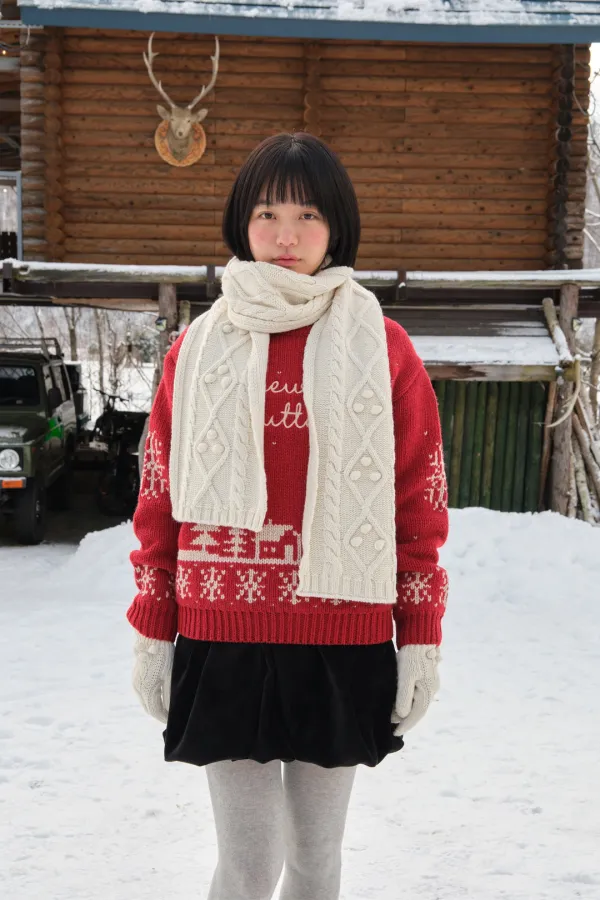 Coco Wool Cable Muffler - Ivory
