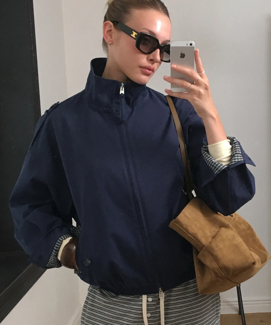 비터셀즈 Ruby Vintage Cotton Jacket-Navy 상품 이미지 2