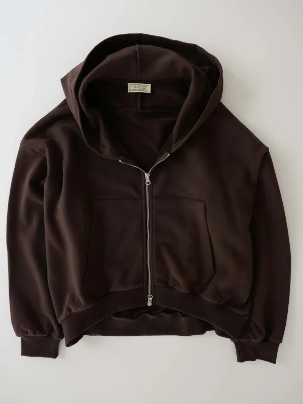 Rachel Cotton Zip-Hoodie (brown)