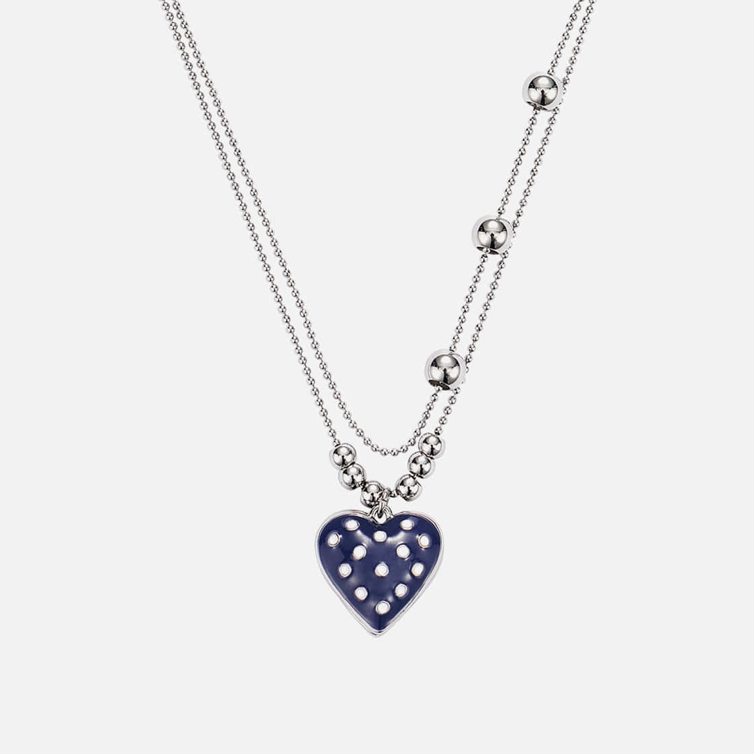 엔프프 dot heart necklace-navy 상품 이미지 2