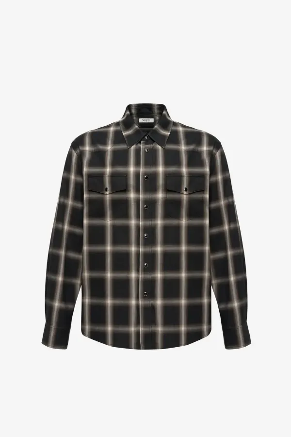 JAPANESE WESTERN CHECK SHIRTS - BLACK
