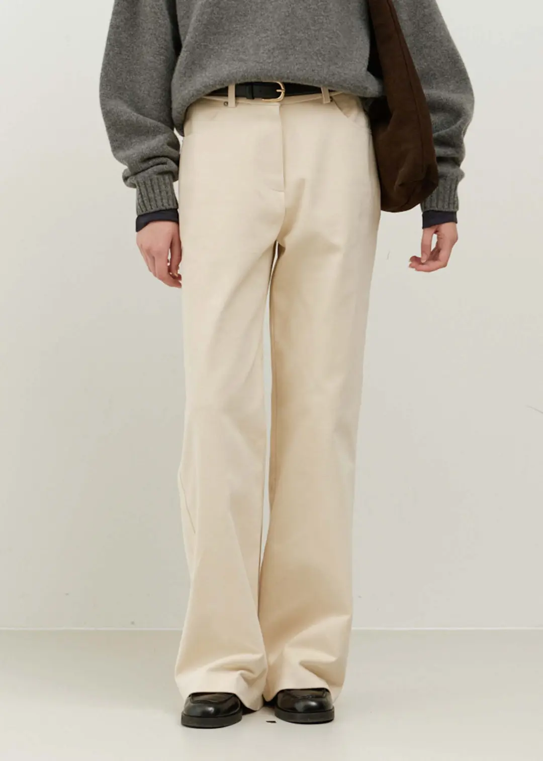 더라이 Twill Cotton Straight Pants(Ivory) 상품 이미지 2