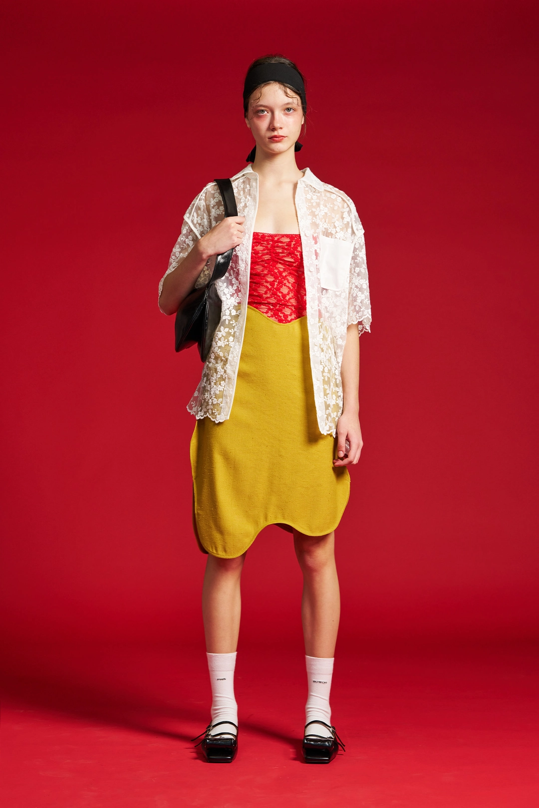 푸쉬버튼 SS26 WHITE LACE PIPED SHORT SLEEVE SHIRT 상품 이미지 2