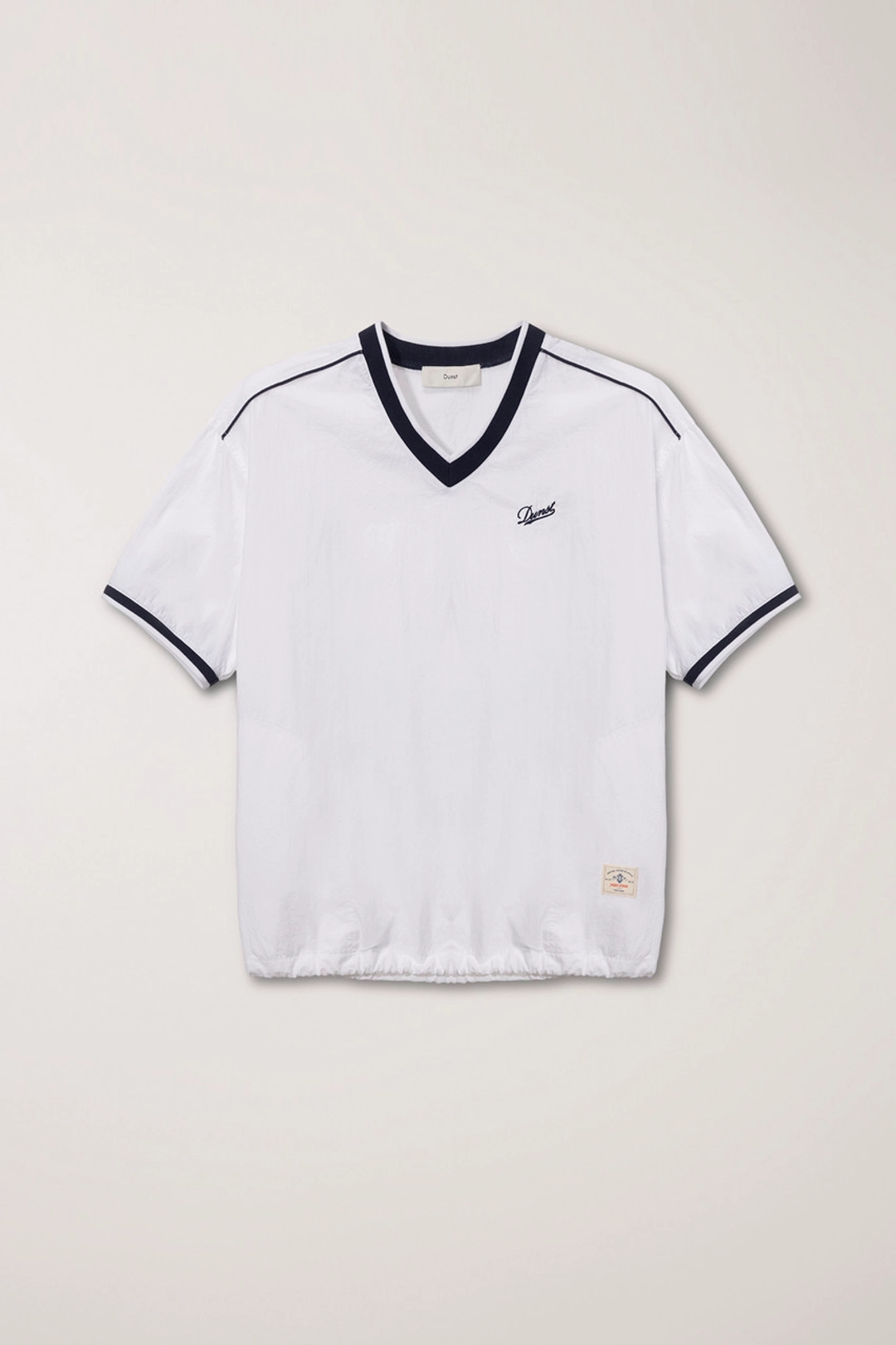 던스트 UNISEX V-NECK WOVEN TOP WHITE_UDTS6B124WT 상품 이미지 1