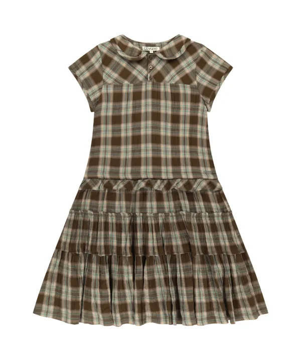 RAW EDGE CHECK ONE PIECE BROWN