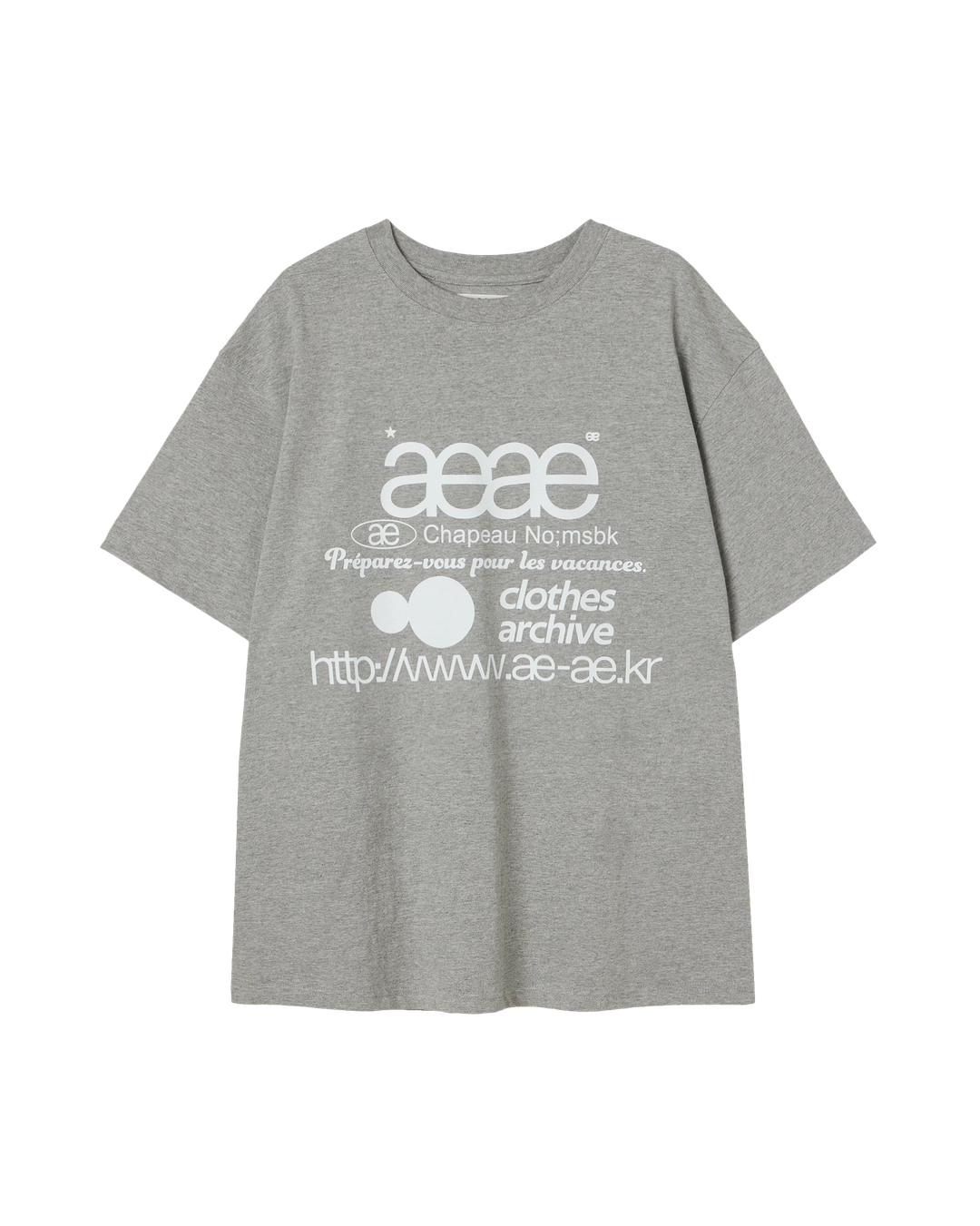 에이이에이이 WEB LOGO T-SHIRTS [MELANGE GREY] 상품 이미지 2