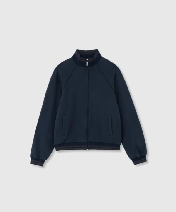 Canvas zip up (Navy)