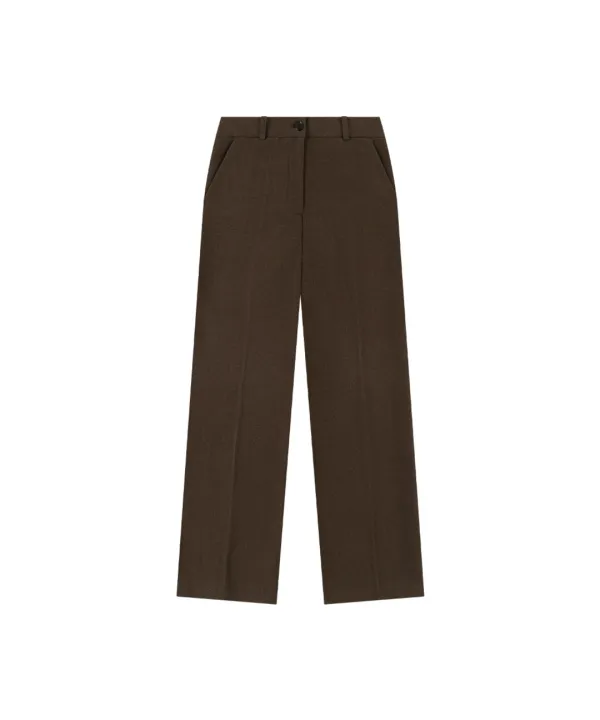 P3267 에센셜 와이드 슬랙스_Brown