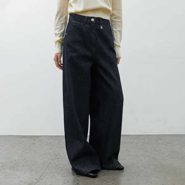 (PT-5703)ESSENTIAL INDIGO WIDE PANTS