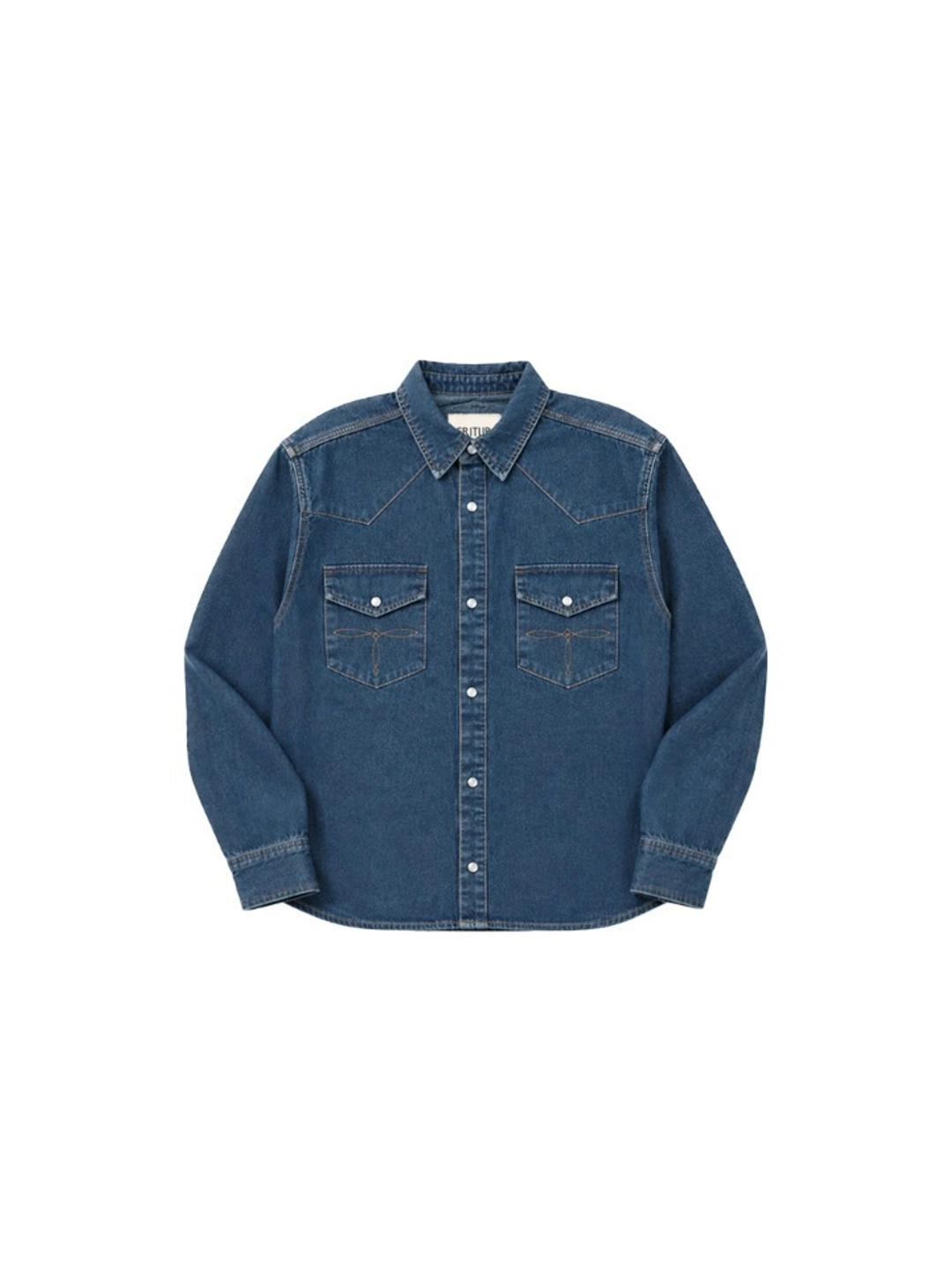 프리터 [9/15 순차발송]Western Cotton Shirt Blue_F263SH07 상품 이미지 1