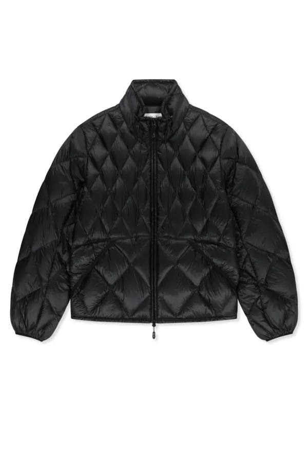 MIX QUILTED LIGHT DOWN JUMPER IN BLACK