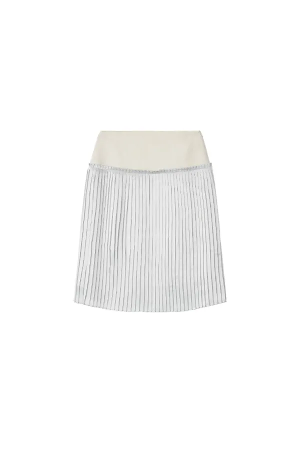 Pleats layered skirt
