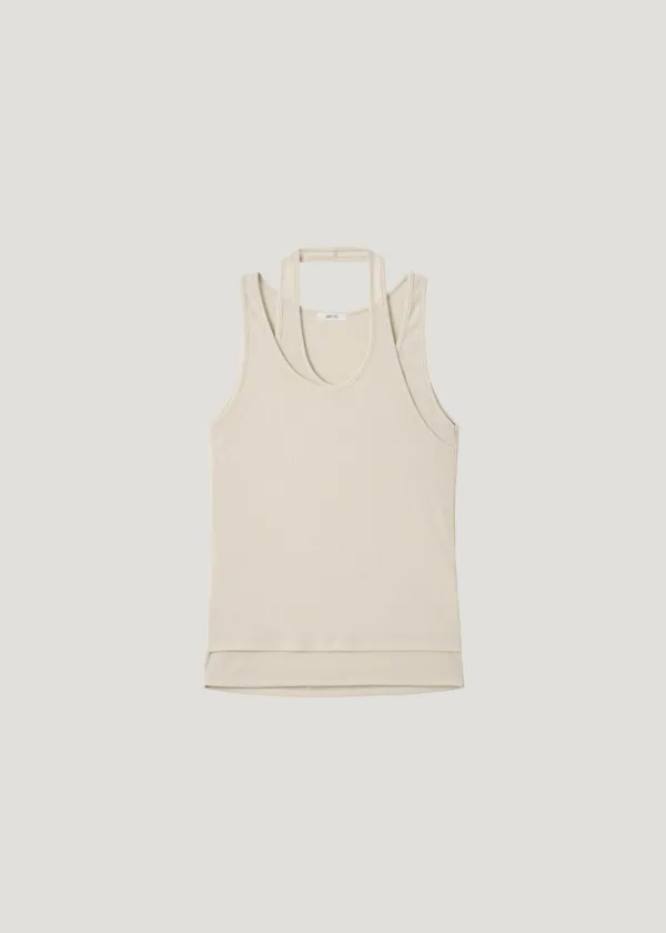 Double Layered Top_Light Beige