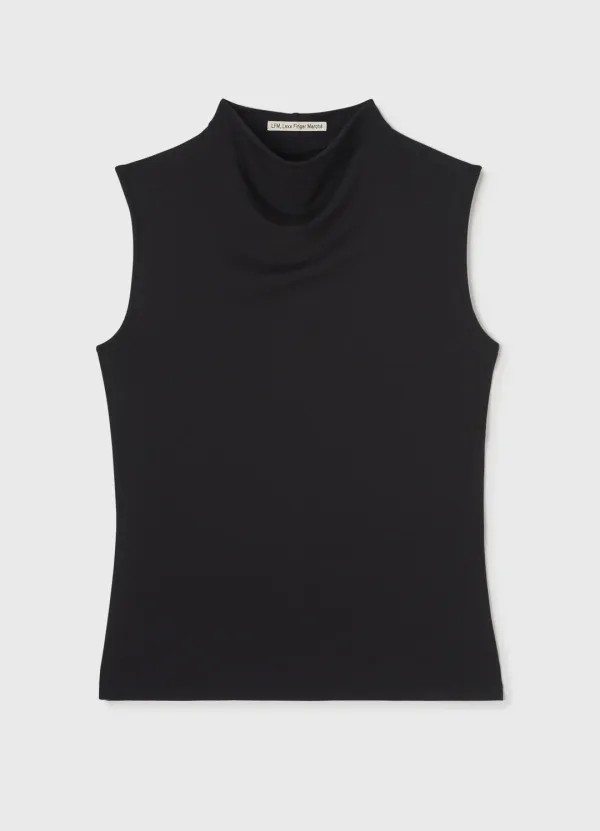 Cowl Neck Sleeveless / Black