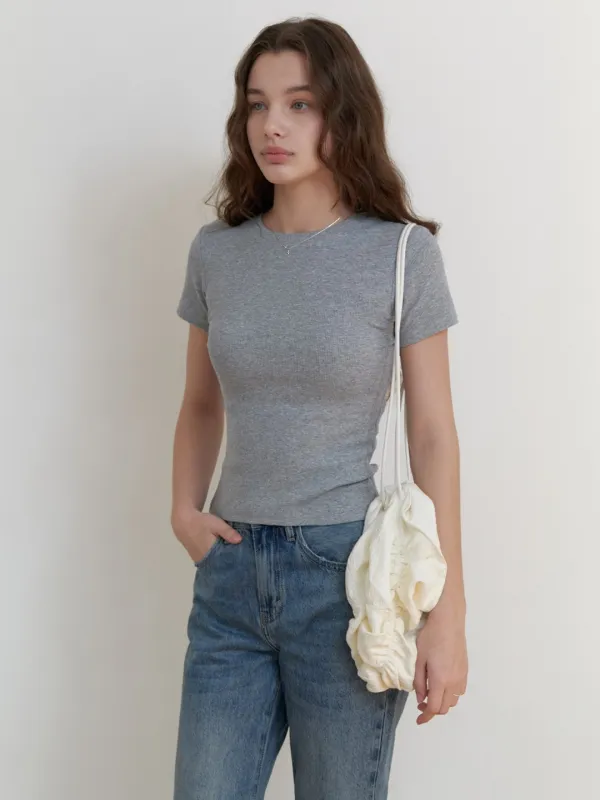 Blueberry half t-shirt (gray)