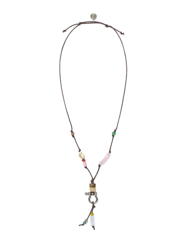 SOFT BEADS GLASSES HOLDER NECKLACE (BROWN)