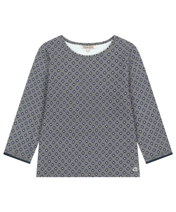 FLOWER CAPRI SLEEVE GREY
