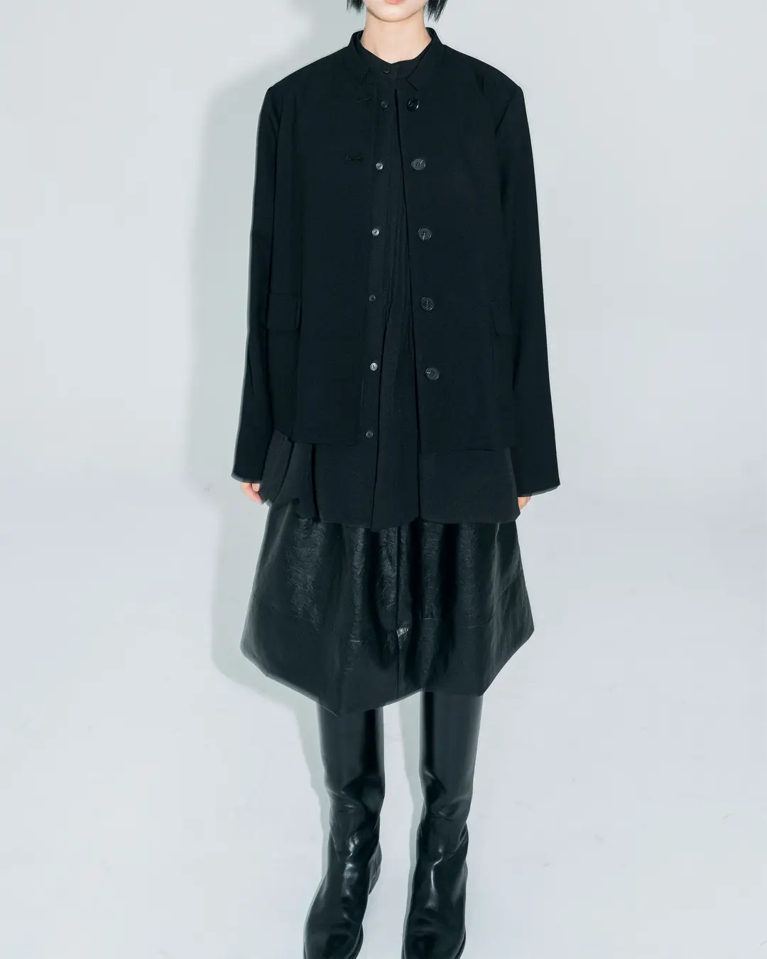 유노이아 stand collar wool jacket 상품 이미지 2