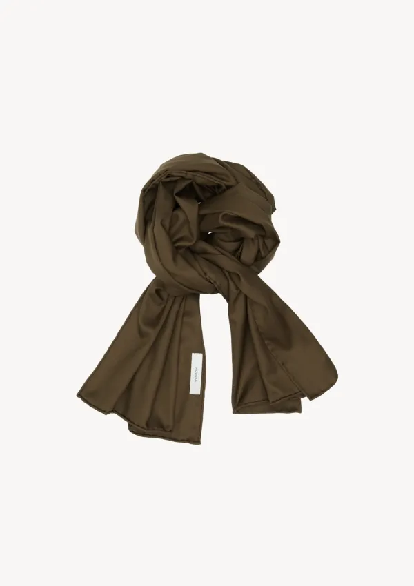 Classic Silk Scarf in Brown