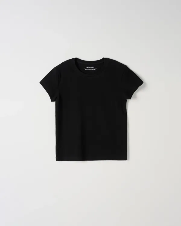 Basic Rib T-Shirt [BLACK]