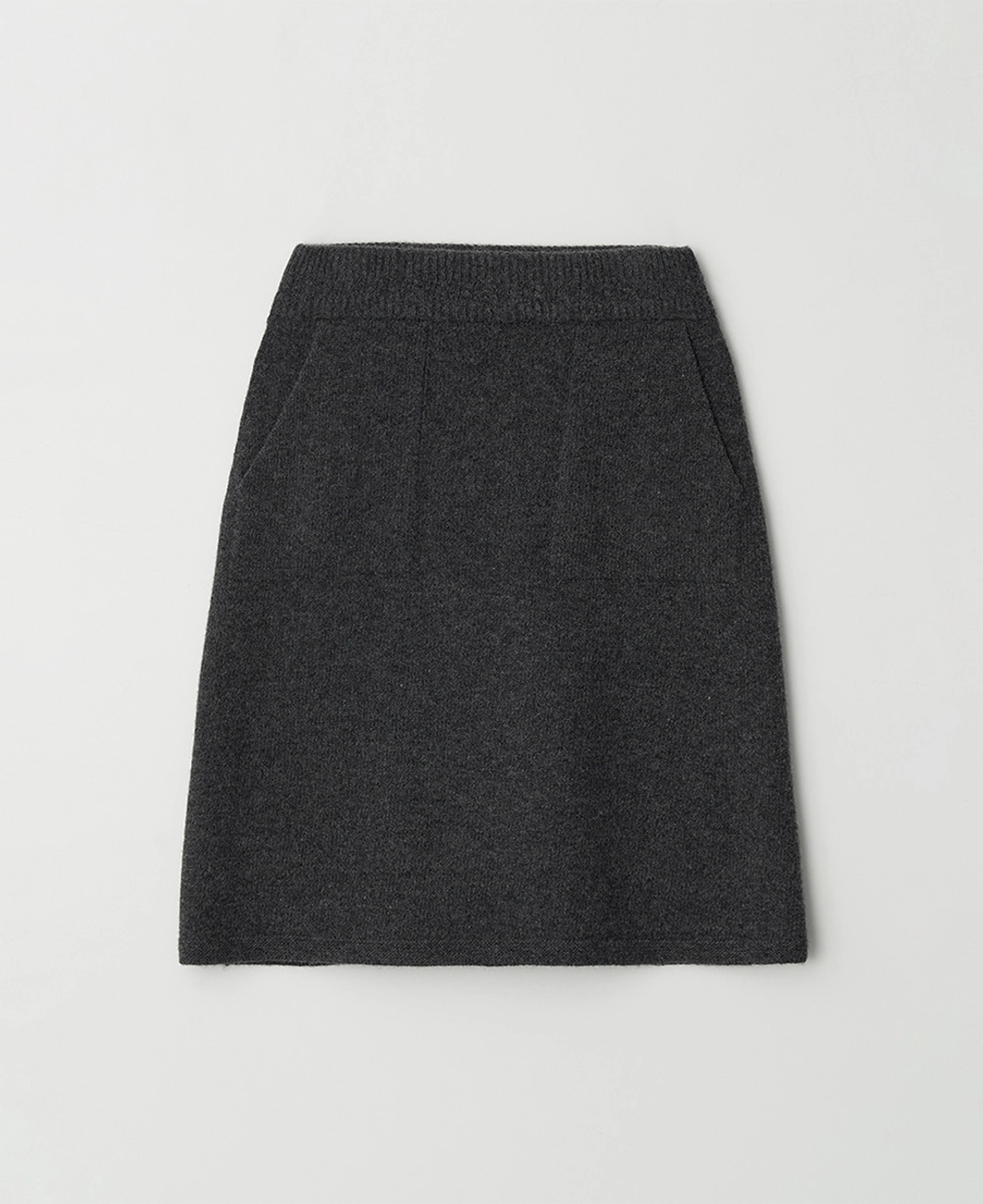 스텝어라운드 Wool blended Mid Skirt  (Charcoal) 상품 이미지 1