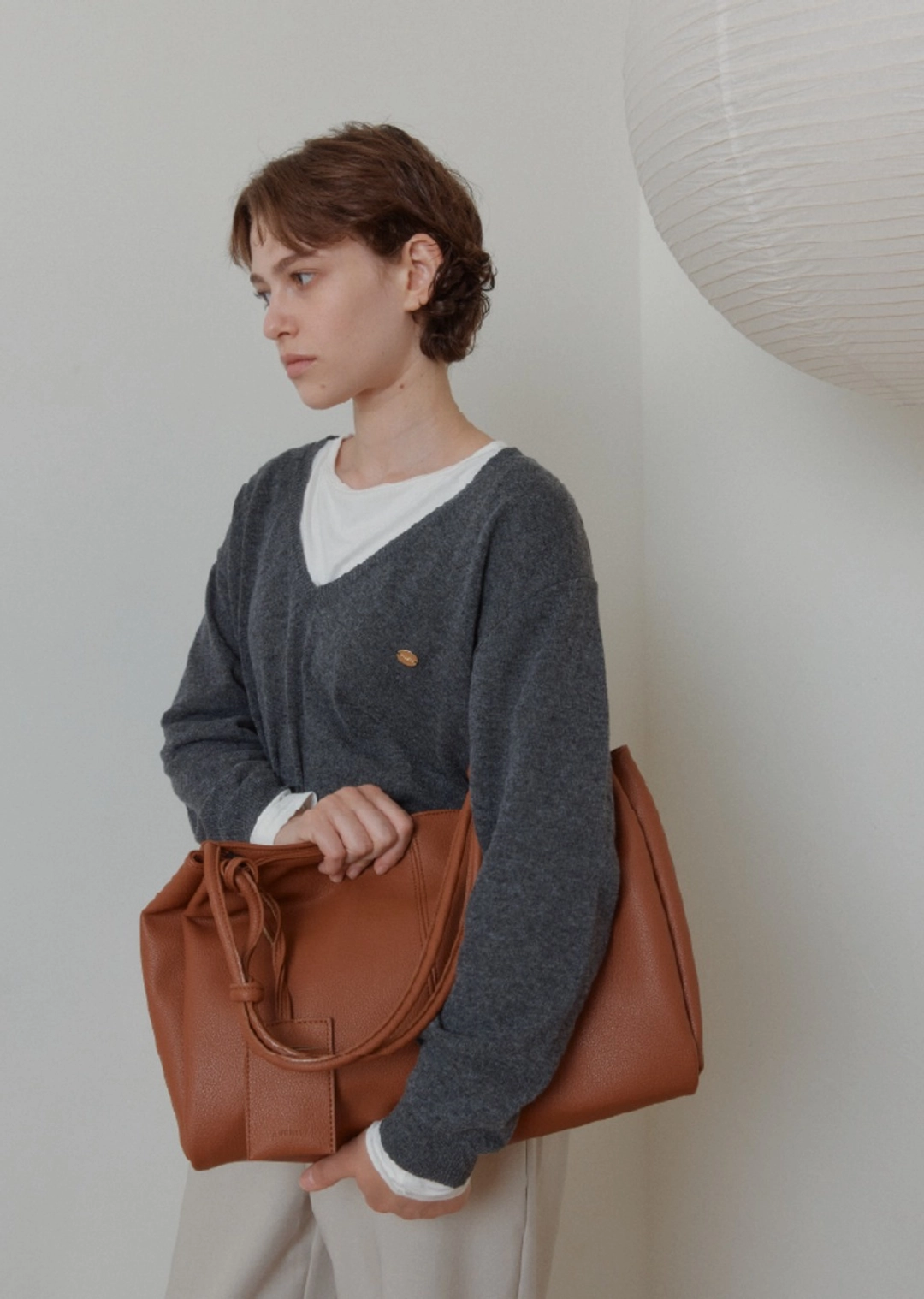아노에틱 ANC SOFT STRING BAG_CAMEL 상품 이미지 1