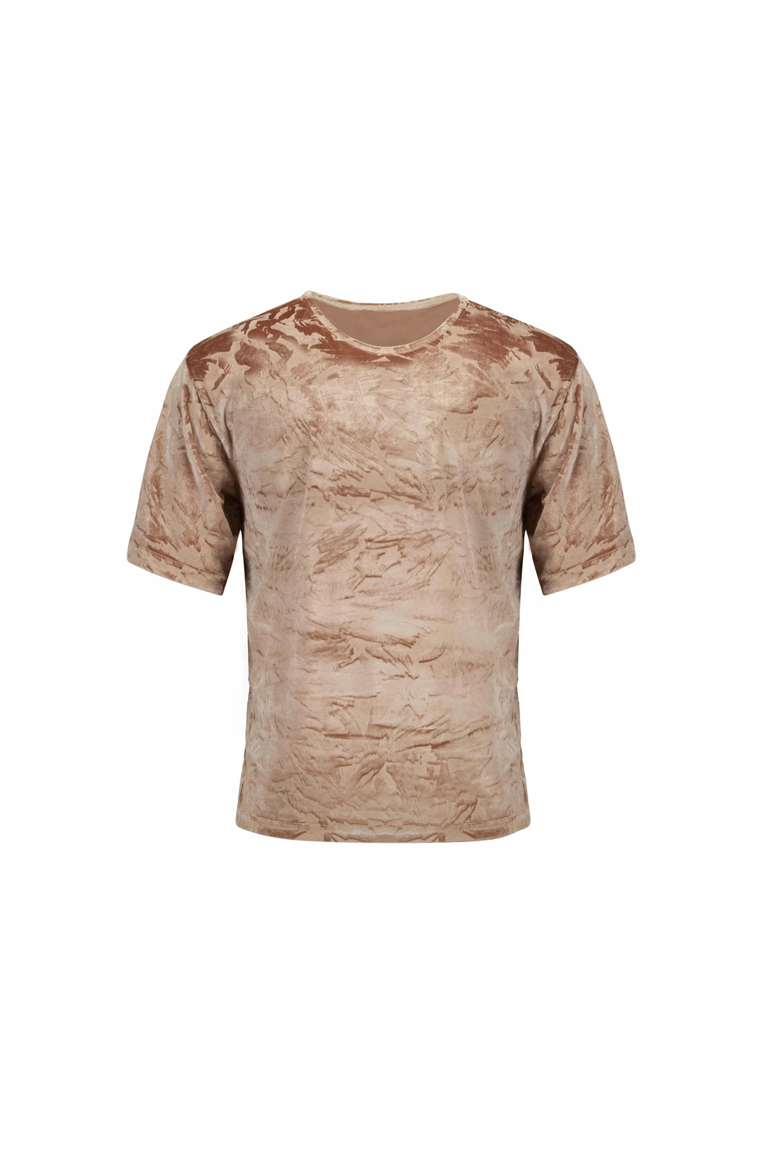 포코포스카 VELVET HALF-SLEEVE TOP (GOLD) 상품 이미지 1