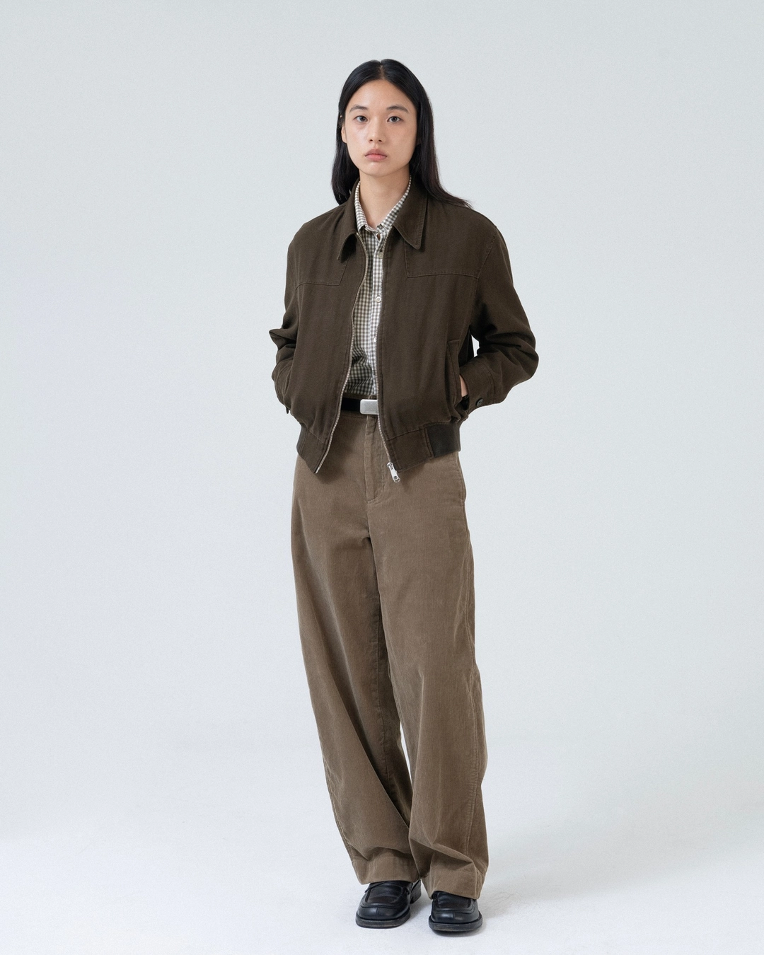 브라운야드 W Washed Blouson, Brown 상품 이미지 2