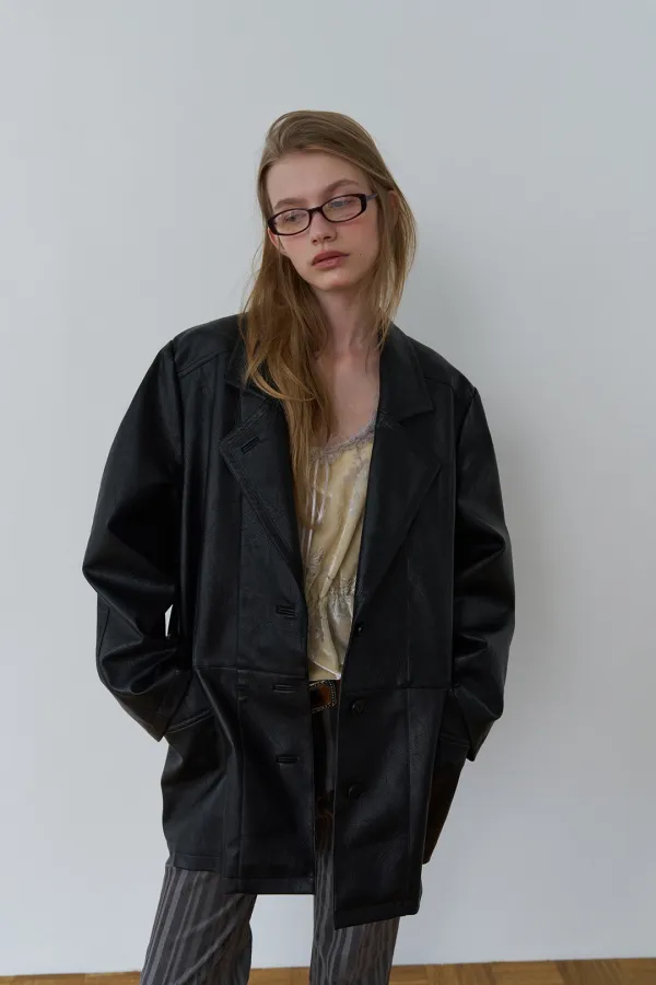 SIGNATURE CLASSIC TAILORED LEATHER JACKET_BLACK