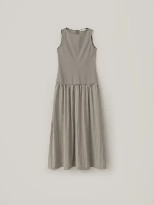 Seren Sleeveless Dress - Ash Beige